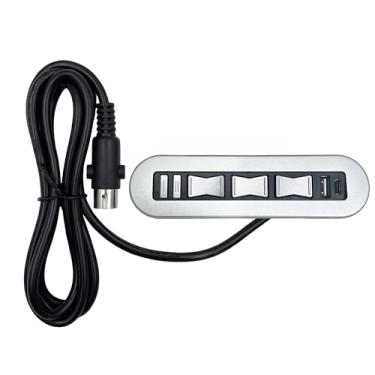 Imagem de Uetmulik Poltrona reclinável elétrica Emomo 8 botões 8 pinos interruptor de controle manual modelo HX90TU2B substituição com porta USB tipo A e C