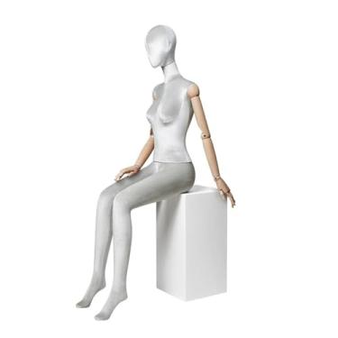 Imagem de Mannequin Manequins femininos de corpo inteiro para varejo com banco, removíveis, giratórios e capazes de representar modelos humanos(Gray)