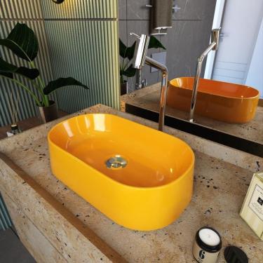 Imagem de Cuba Apoio Oval Laila O42w Amarelo Amarelo