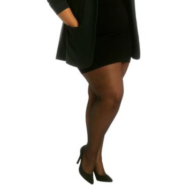 Imagem de Meia calça plus size fio 15 denier trifil, EG, Preto