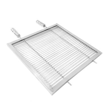 Imagem de Grelha Uruguaia Aramada 55X50 Reforçada De Churrasco Em Inox