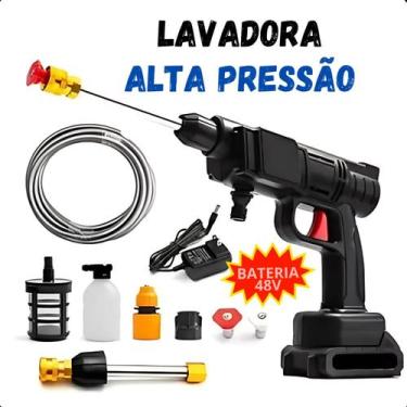 Imagem de Lavadora Alta Pressão Portátil  Recarregável, Para Limpeza Profunda de