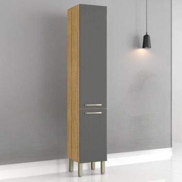 Imagem de Paneleiro Simples C/ 2 Portas Lapis Freijó Gris