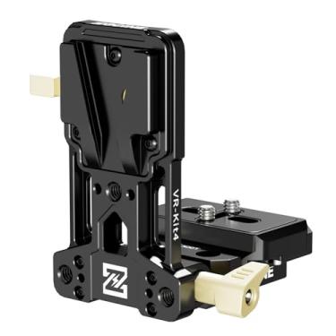 Imagem de ZGCINE Placa de bateria dobrável VR-Kit4 com suporte em V com placa de base de câmera de liberação rápida tipo Arca, equipamento de vídeo DSLR leve compatível com bateria de montagem em V NEEWER