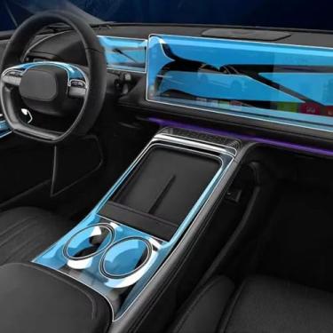 Imagem de YRTJINYQ Tela de Controle Central Automático TPU Navegação Anti Riscos Proteção Interior Filme Navegação GPS, Para XPENG G9 2023 2024