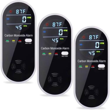 Imagem de WESHLGD Carbon Monoxide Detectors, Plug in Type CO Alarm Monitor with Clear LCD Display, 3-in-1 Carbon Monoxide Detector (CO, Temperature and Humidity Display), Easy to Read & Install