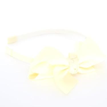 Imagem de Tiara Infantil Arquinho de Cabelo com Laço Boutique (Off White)