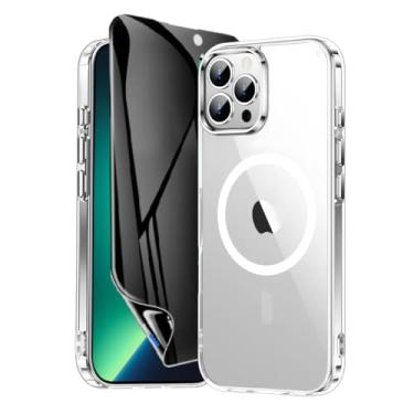 Imagem de Capa Capinha Case Magnética Carregamento por Indução E Película de Cerâmica Privacidade Fosca Para iPhone (iPhone 13 Pro Max)