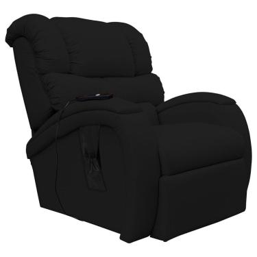 Imagem de Poltrona do Papai Reclinável Elétrica com Controle Biorne F05 Corano Preto - Lyam Decor