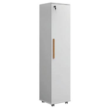 Imagem de Armário Multiuso Para Escritório Com Chave e Rodízios 1 Porta Lune Branco