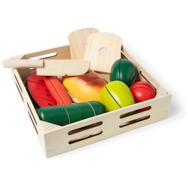Imagem de Kit Alimentos de Cortar Infantil de Madeira com 25 Peças para Crianças Acima de 3 Anos, Melissa & Doug