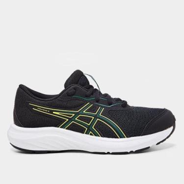 Imagem de Tênis Infantil Asics Contend 9 Gs, Preto, Verde, 35