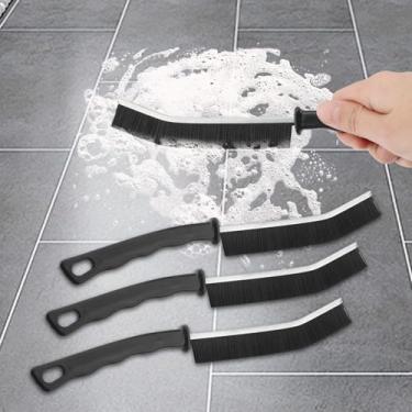 Imagem de 3 escovas de limpeza de fendas, ferramenta de limpeza multifuncional para limpeza profunda de espaços apertados, cozinha, banheiro, molduras de janela, pias, veículos, torneiras, vaso sanitário