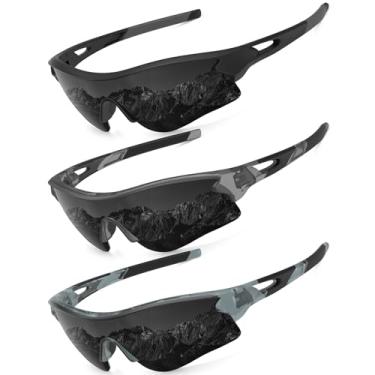 Imagem de Óculos de sol esportivos masculinos e femininos com lentes polarizadas para ciclismo, pesca, pacote com 3, 1-11-13