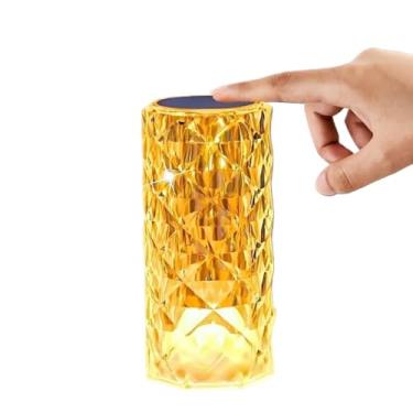 Imagem de Projetor de Luz, Luminária de Mesa de Cristal Led com 16 Cores de Luz Projetor Diamante Controle de Toque Cabeceira(1 unidade)