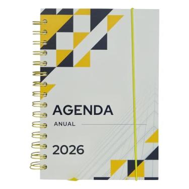 Imagem de Agenda Diária 2026 Pets, 21x14cm, 168 Folhas, Capa Dura, Espiral, Estampa Cachorrinho e Gatinho (Modelo 12)