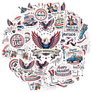 Imagem de 35 peças Dia da Independência Patriótica Bandeira Americana Celebração EUA Adesivos DIY Papelaria Adesivos Patrióticos para Mala Frigorífico Telefone Bagagem Laptop Guitarra Carro Adesivos Brinquedos