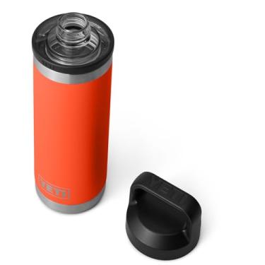 Imagem de Garrafa YETI Rambler de 530 ml, à prova de vazamento, isolamento a vácuo, aço inoxidável com Chug Cap, laranja (papaya)