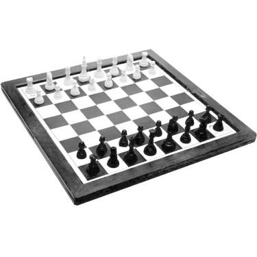 Imagem de Jogo Xadrez E Trilha Tabuleiro Plástico Dutati Raciocínio