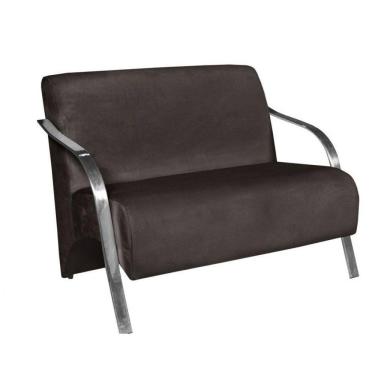 Imagem de Poltrona Namoradeira Vênus Braço Aluminio Marrom