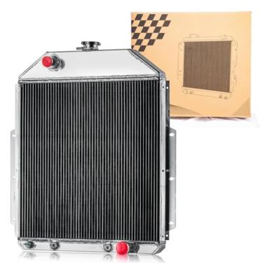 Imagem de Radiador de 3 fileiras para Ford 1942-1947 1943 1944 1945 1946 Ford 1 1/2 3/4 Ton Pickup Sedan Delivery, 1948-1952 1949 1950 1951 Ford F1 F2 F3 F4, 1949 1950 1951 52 Ford Coupe rier Sedan Delivery AT