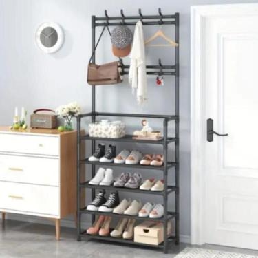 Imagem de Prateleira Organizadora Calçado Suporte Rack Guarda Sapato Tênis Sandá