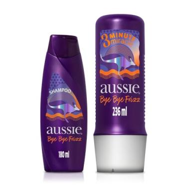 Imagem de Kit Aussie Bye Bye Frizz Maciez e Brilho Shampoo 180Ml e 3 Minutos Milagrosos 236Ml, Aussie