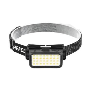 Imagem de Lanterna De Cabeça Recarregável Com 32 LEDs, 5 Modos Ajustáveis, Portá