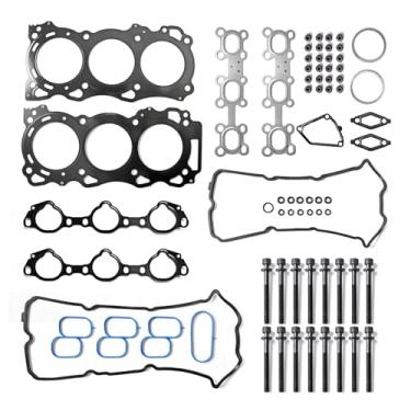 Imagem de GOCPB Conjunto De Juntas Cabeçote Com Kit Parafusos Compatível Nissan Frontier Pathfinder Xterra Nv 1500, 2500 E 3500, Suzuki Equator 4.0 L Dohc Vq40De Hs26370Pt Es72900, 2005-2020