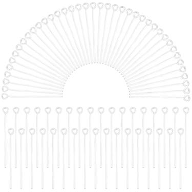 Imagem de Beebeecraft 1 caixa com 100 pinos de olhal para fabricação de joias 30 mm, calibre 21, banhado a prata esterlina 925, alfinetes de cabeça de laço aberto, ganchos de cabeça para colar faça você mesmo