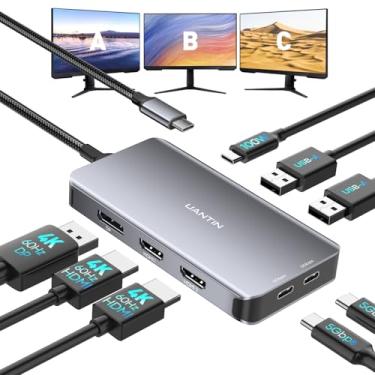 Imagem de UANTIN Estação de ancoragem 3 monitores 8 em 1 2 dados USB C