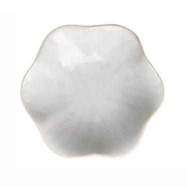 Imagem de FENNYYAR Prato de frutas de lótus de cerâmica, prato de oferta de sobremesa doméstico de 11 cm