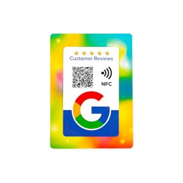 Imagem de Cartão de seguimento de avaliações e redes sociais – NFC e QR sem contato – Cartão digital Smart Tap para Google, Tripadvisor e redes sociais (Instagram, TikTok, Facebook) (cartão de avaliação do