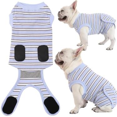 Imagem de Traje de recuperação para cães, traje de recuperação de cirurgia para cães, macacão macio para cirurgia feminina, traje de recuperação cirúrgica alternativa de cone de cachorro, terno de feridas