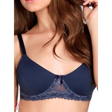 Imagem de Sutiã com aro e sem bojo valisere 22411 taça b, Azul marinho, 46