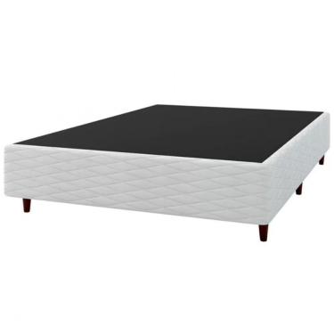Imagem de Base Box De Casal Umaflex New Itália Revestimento Jacquard Branco