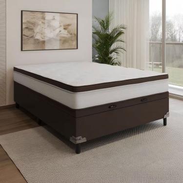 Imagem de Cama Box Casal Portobel Noah E Colchão Ortopédico