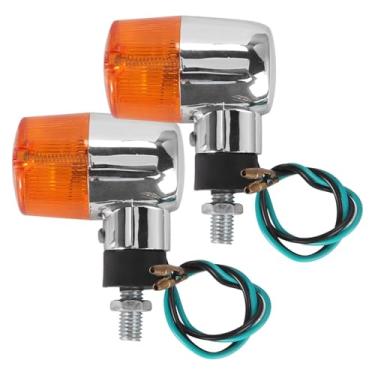 Imagem de KiBcsLic 2x Piscas de LED para Motocicleta, Luzes Indicadoras de Direção, Conjunto Leve, 12V, Luzes Traseiras, Pisca-pisca para Motocicleta Urbana, Amarelo