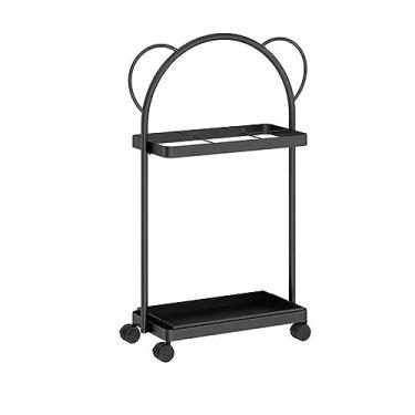 Imagem de Suporte para guarda-chuva, suporte de guarda-chuva de grande capacidade, balde de guarda-chuva com bandeja coletora, prateleira de armazenamento de guarda-chuva comercial doméstico com rodas