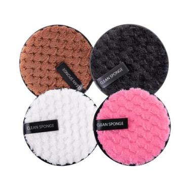 Imagem de Esponja De Limpeza Facial E Corporal De Microfibra Macia Para Remoção 