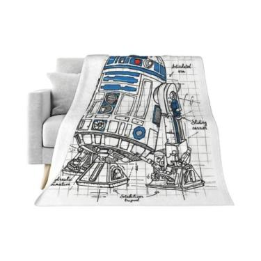 Imagem de Cobertor Harajuku Com Estampa R2D2, Cobertor De Verão Para Ar Condicio