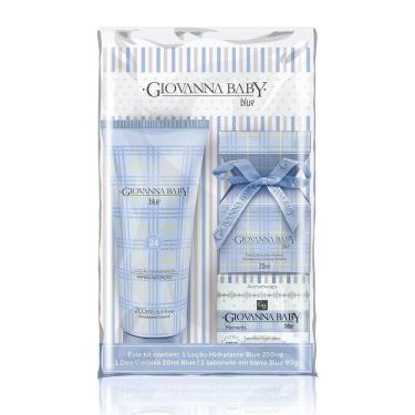 Imagem de Kit Giovanna Baby Blue Hidratante 200ml Colônia Sabonete