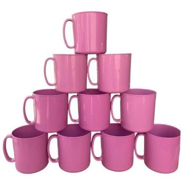 Imagem de Kit canecas plastico resistente grande qualidade brinde personalizavel