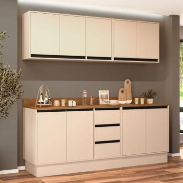 Imagem de Cozinha Modulada 4 Pecas com Tampo e Rodape Koya Politorno