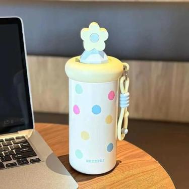 Imagem de Copo térmico infantil 600ml vacuum cup - copo termico infantil, Amarel