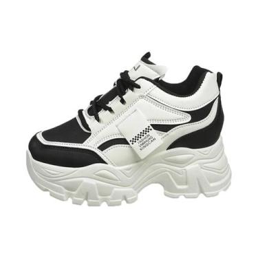 Imagem de Tênis Feminino Casual Coreano De Cano Alto Estilo Dad Shoes 2025 Com S