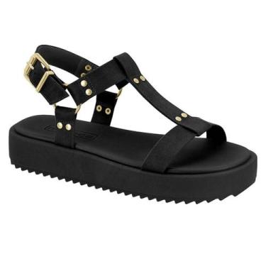 Imagem de Sandália Feminina Moleca Papete Tratorada Flatform Tachas Original -, 