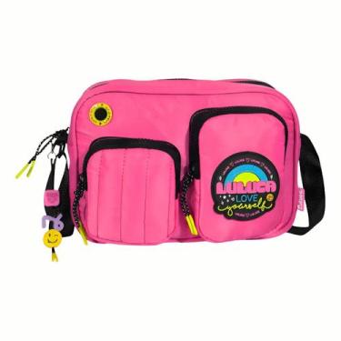 Imagem de Bolsa luluca transversal love yourself rosa p ref. lu3173pk