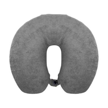 Imagem de Travesseiro Pescoço Viagem My Travel Fibra Grafite Fibrasca, Grafite