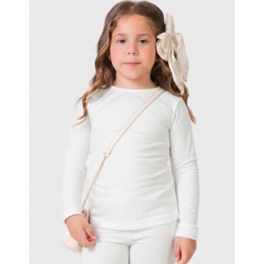 Imagem de Blusa Térmica Frio Moda Quentinho Dia a Dia Inverno Gola Redonda Rosa - Menina 4 a 10 anos-Feminino